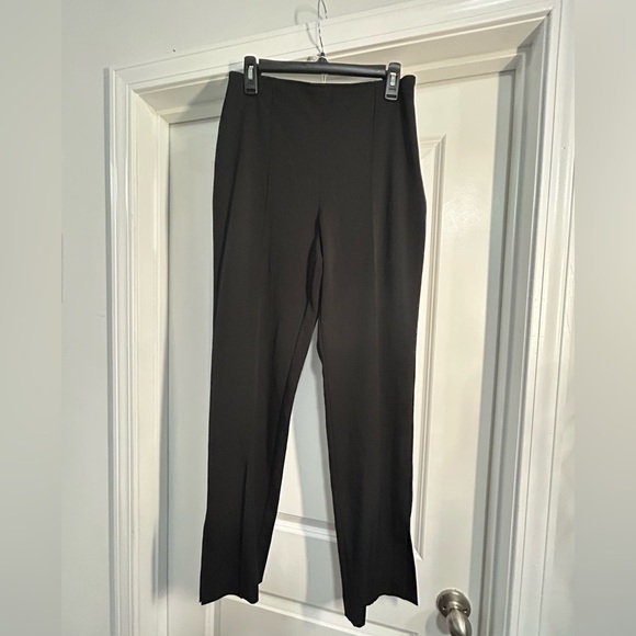 NIC+ZOE Side Slit Straight Leg Black Trousers - Picture 4 of 6